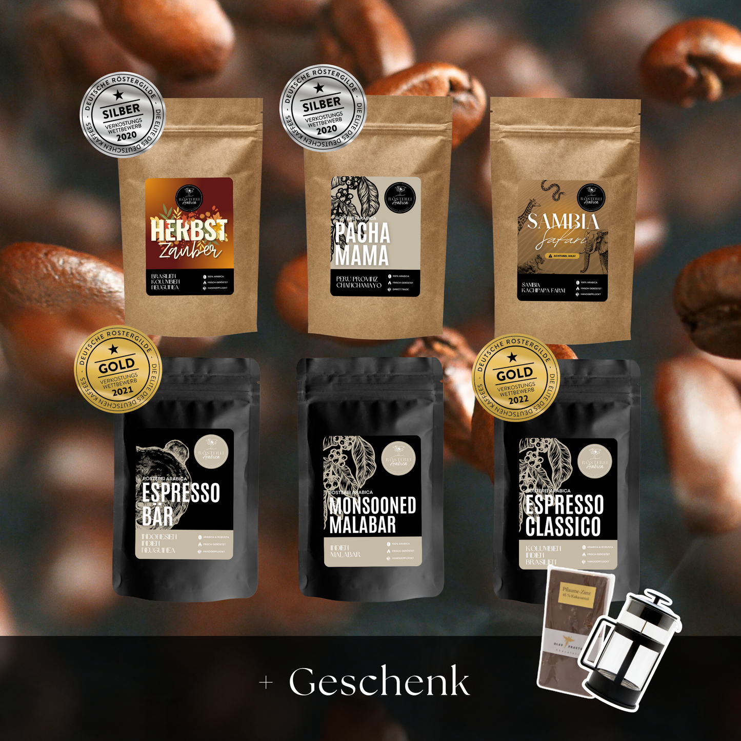 Champions & Raritäten Bundle + gratis French Press & Schokolade