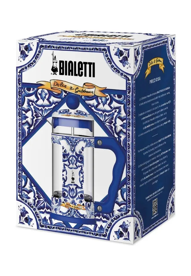 Bialetti Dolce&Gabbana French Press Preziosa blau 0,35 Liter Kaffee- und Teebereiter