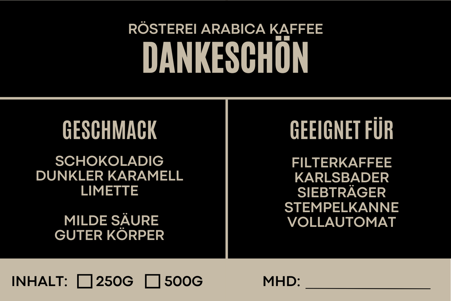 Dankeschön Kaffee