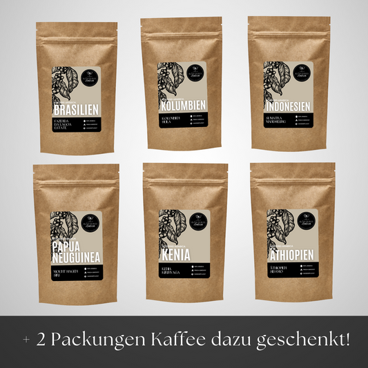 Kaffe Weltreise Bundle + 2x gratis Kaffee