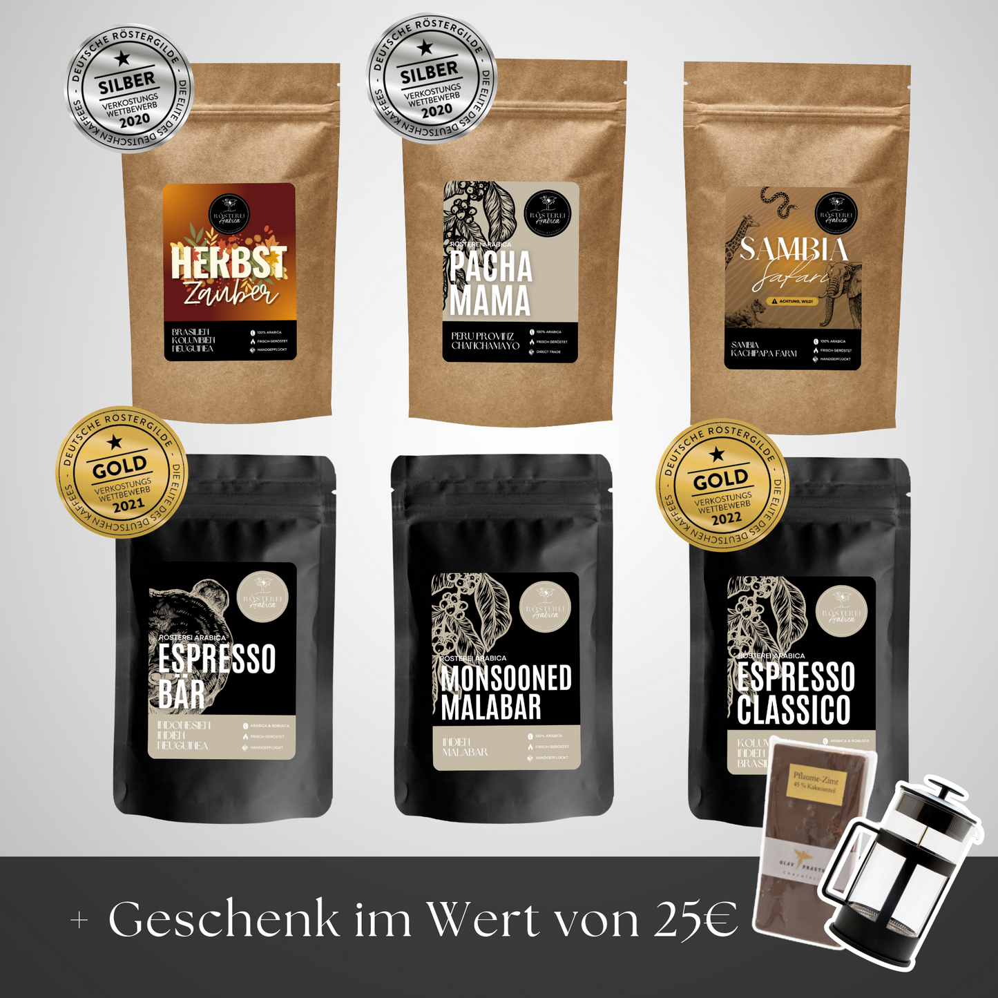 Champions & Raritäten Bundle + gratis French Press & Schokolade