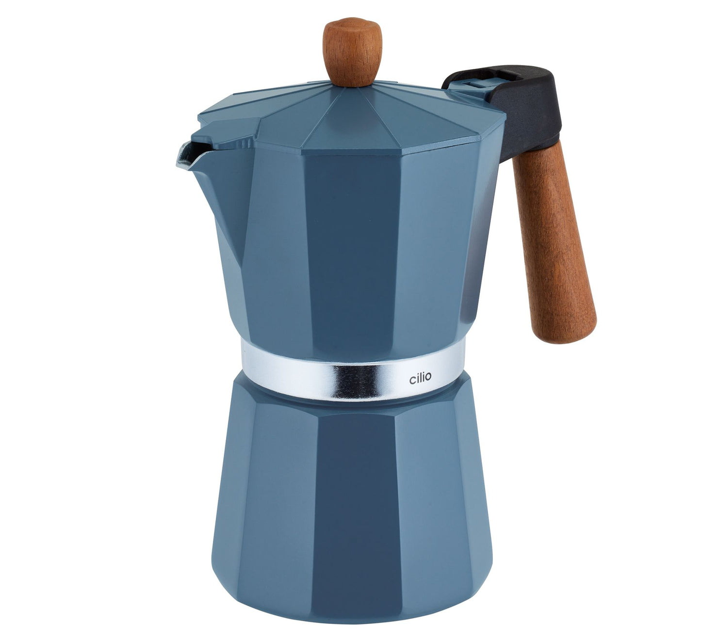 Espressokocher LEGNO 6Tassen  blu Cilio