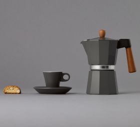 Espressokocher LEGNO 6T grigio