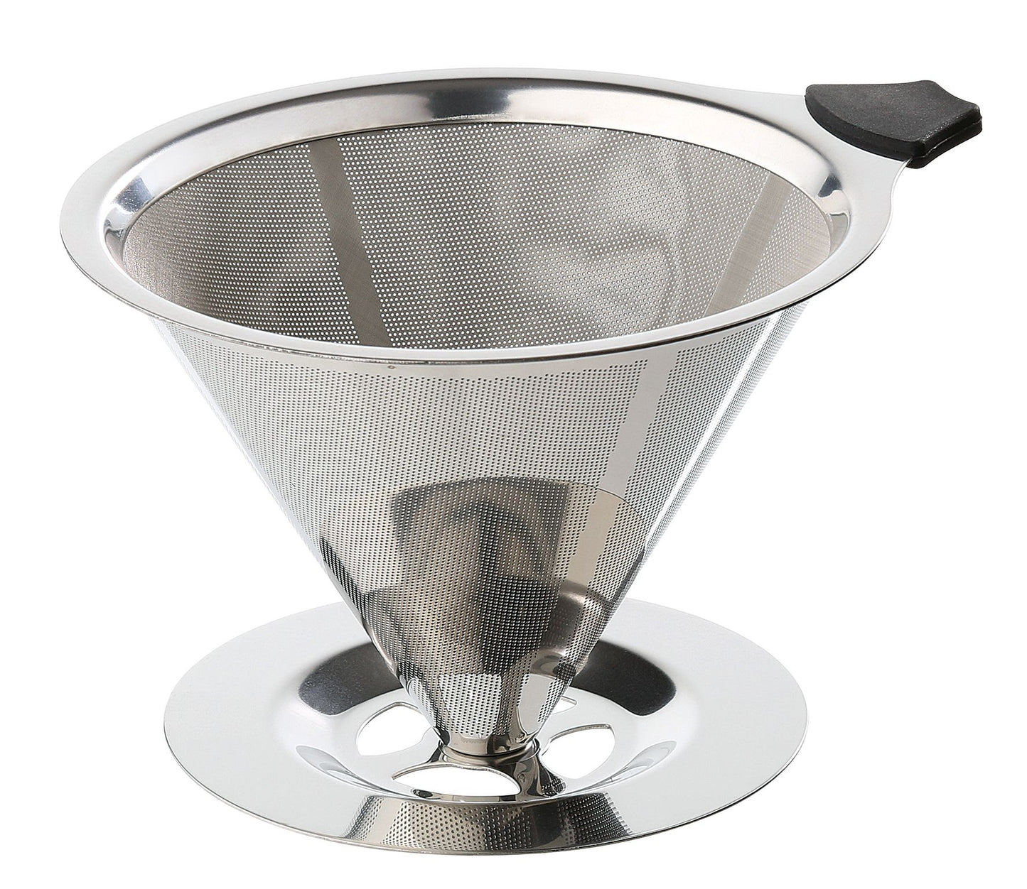 Cilio Dauerfilter für Kaffee mit Standfuß Edelstahl