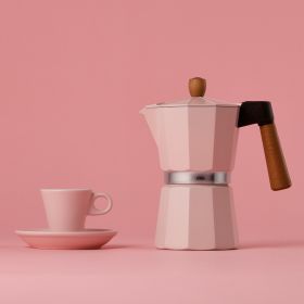 Cilio - Espressokocher - LEGNO - 6 Tassen - rosa