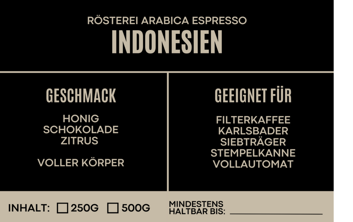 Bio Espresso Indonesien