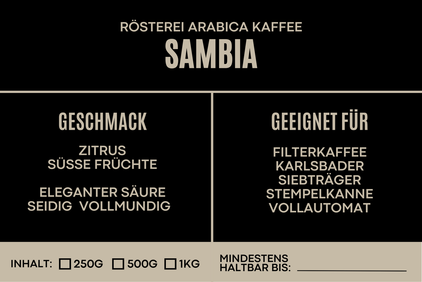 Sambia Safari Kachipapa Farm Coffee