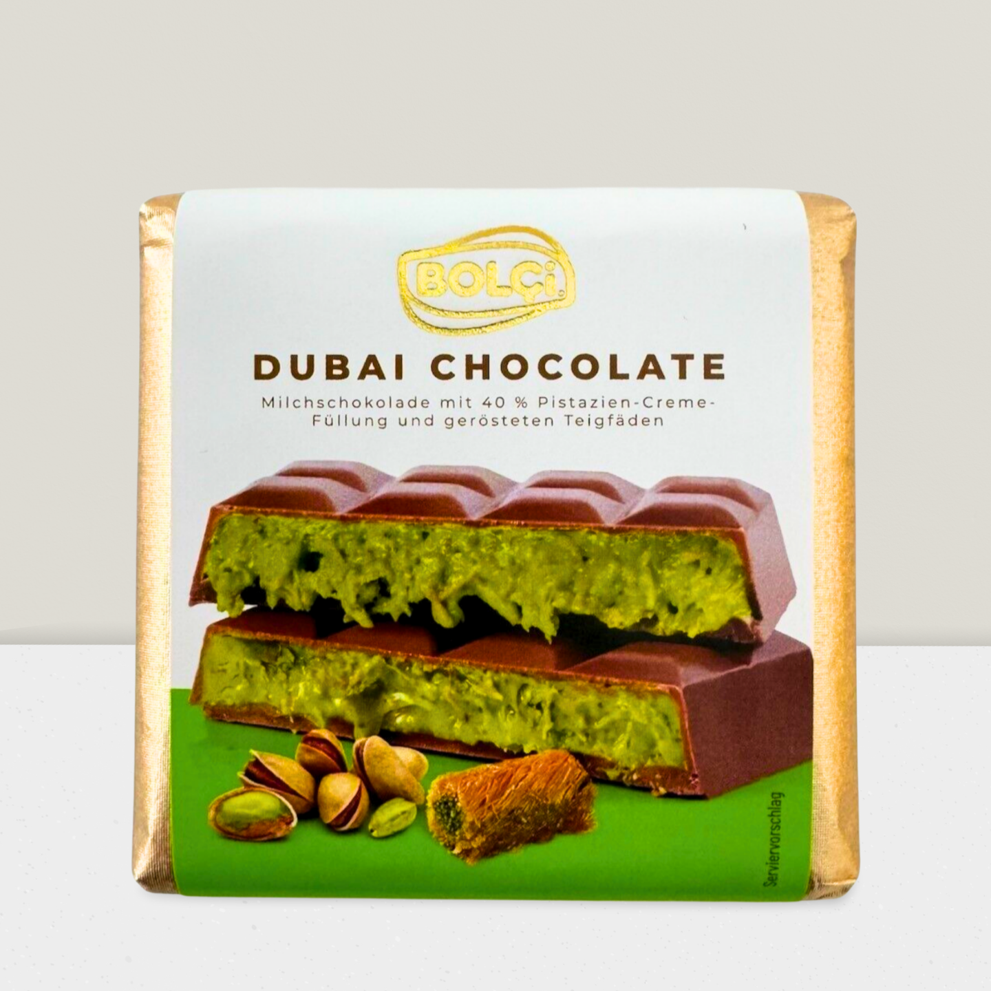 Dubai Schokolade - Pistazien und Kadayif - 65g - Bolci
