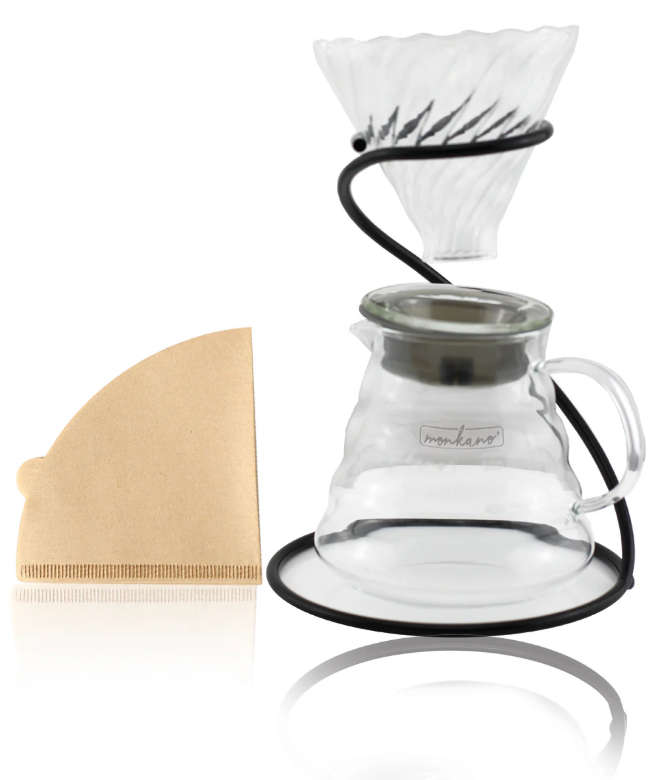Monkano | Ravenna - Kaffeeset Borosilikatglas mit Glasfilter