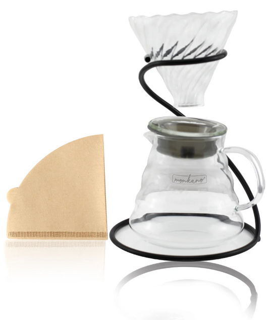 Monkano | Ravenna - Kaffeeset Borosilikatglas mit Glasfilter