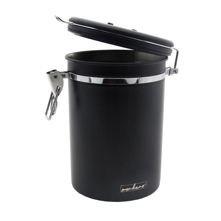 Monkano | Kaffeedose MONZA Edelstahl 304 mit integriertem Aroma-Ventil