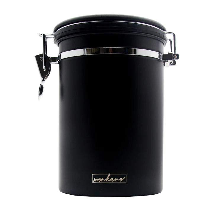 Monkano | Kaffeedose MONZA Edelstahl 304 mit integriertem Aroma-Ventil