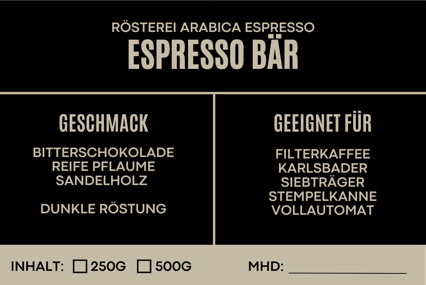 Espresso Bär - Goldmedaille 2022