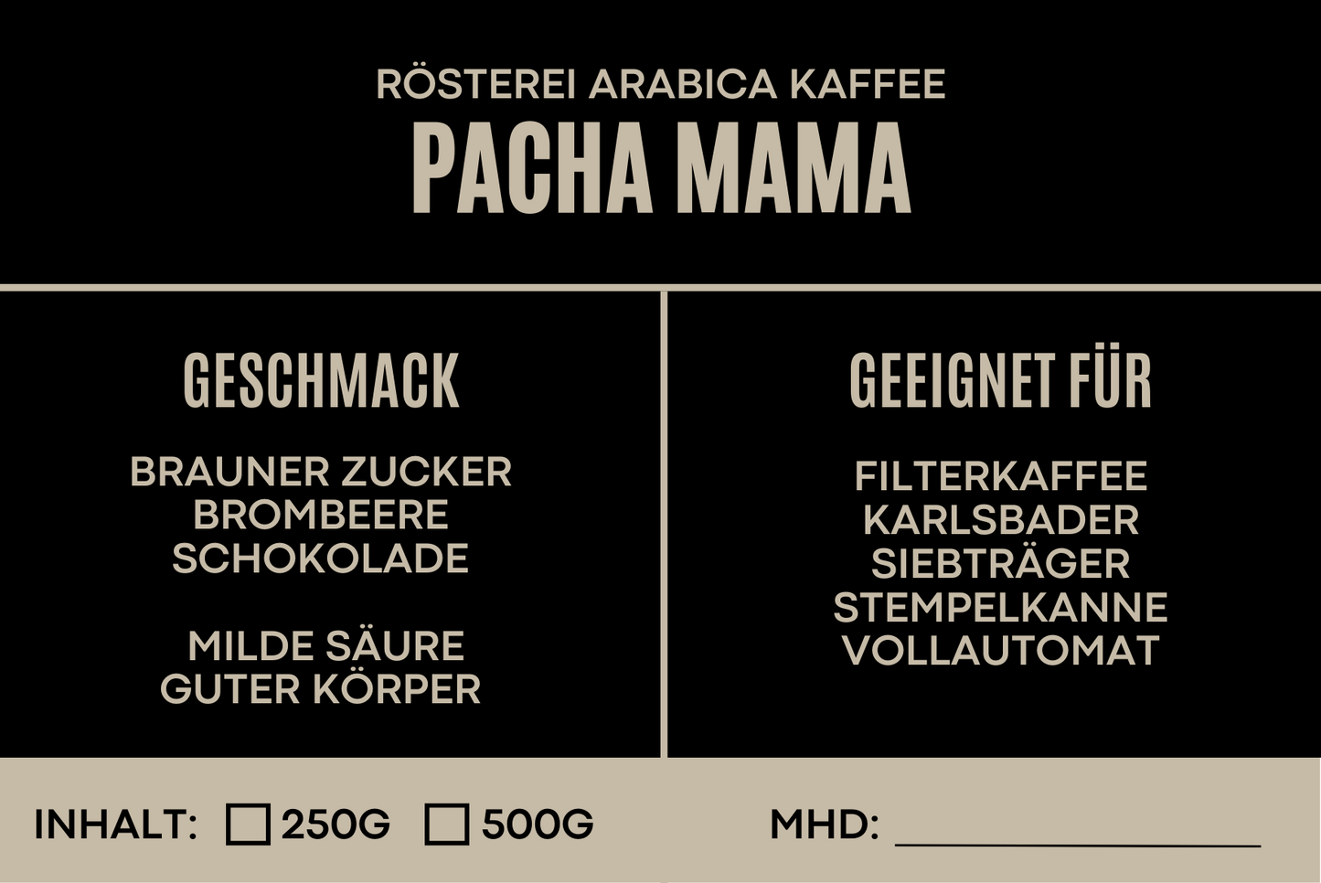 Gourmet Kaffee 'Pacha Mama' - Silbermedaille 2020